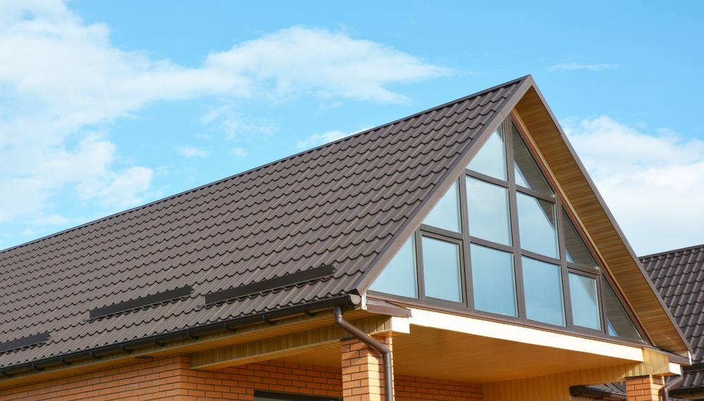 Attic,skylight,window,wall.,building,modern,house,construction,with,metal